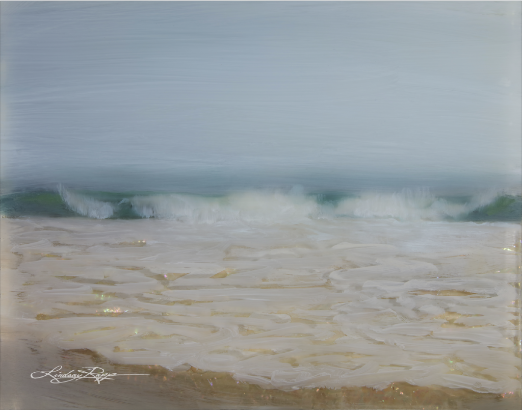 "Sea Foam Shimmer" <br/> Original Painting <br/> in Private Collection at <br/> Ruffin, North Carolina