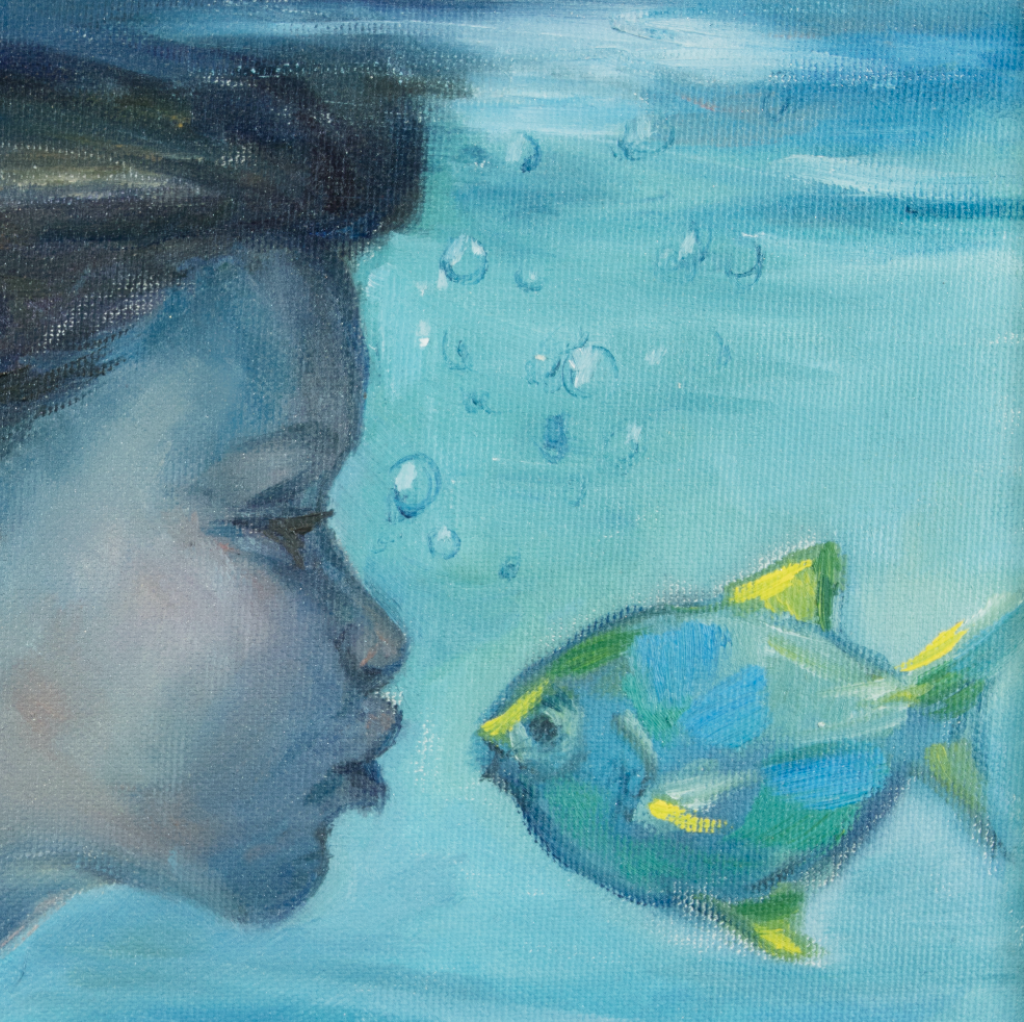 "Fish Lips" <br/> Original Painting <br/> in Private Collection <br/> at Rancho Santa Margarita, California