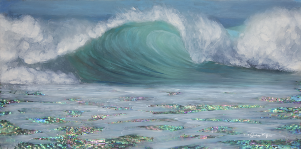 "Ocean Glisten" <br/> Original Painting <br/> in Private Collection <br/> at Spring, Texas