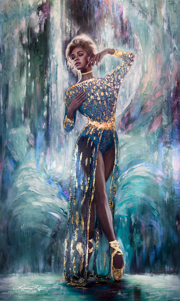 "Misty Copeland" <br/> Original Painting <br/> in Private Collection <br/> at Dubai, United Arab Emirates