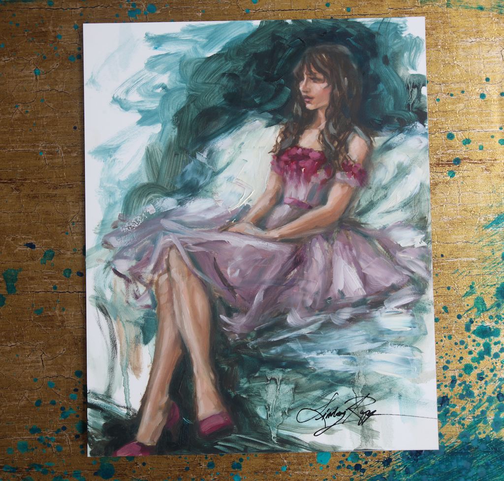 Sitting Pretty Original Painting Sketch