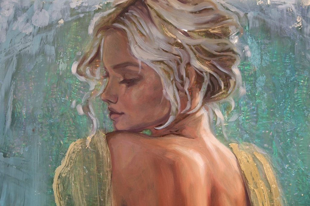 "Golden Gaze" <br/> Original Painting <br/> in Private Collection <br/> at Vancouver, Canada