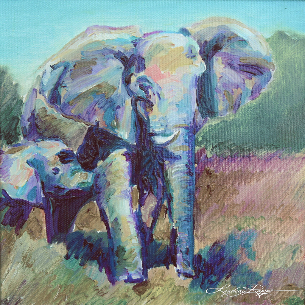 Elephants ~ Original Painting ~ Lindsay Rapp Artist – Lindsay Rapp Gallery