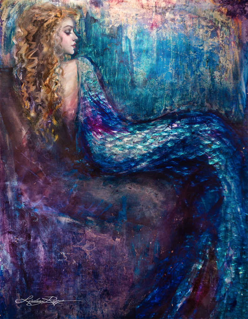 "Elizabethan Mermaid" <br/> Original Painting <br/> in Private Collection <br/> at New York City, New York