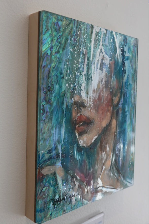 "Cascading Thoughts" <br/> Original Painting <br/> in Private Collection <br/> at Aliso Viejo, California