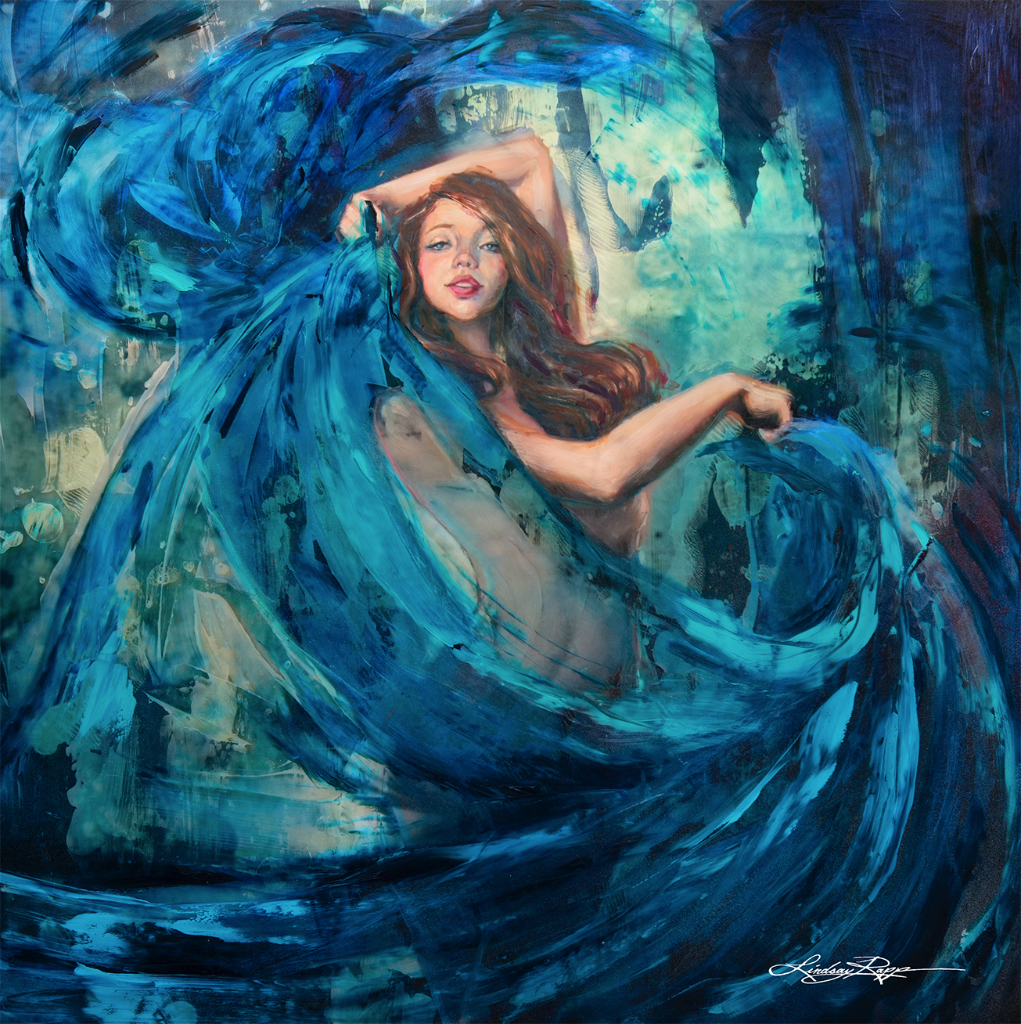 "River Dancer" <br/> Original Painting <br/> in Private Collection <br/> at Oxnard, California