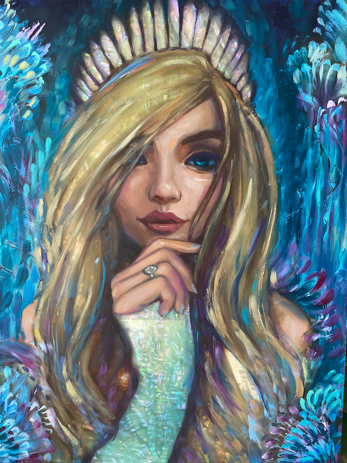 "Crystal Crown" <br/> Original Painting <br/>in Private Collection at El Dorado Hills, California