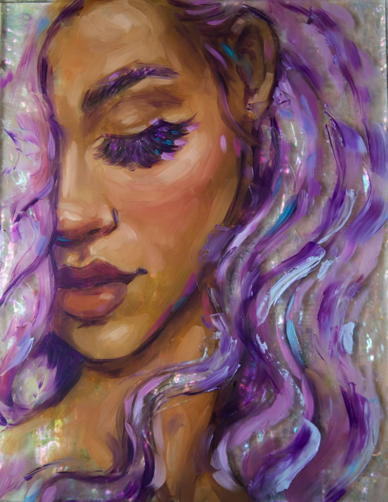 "Violet" <br/> Original Painting <br/> in Private Collection at Beaumont, California