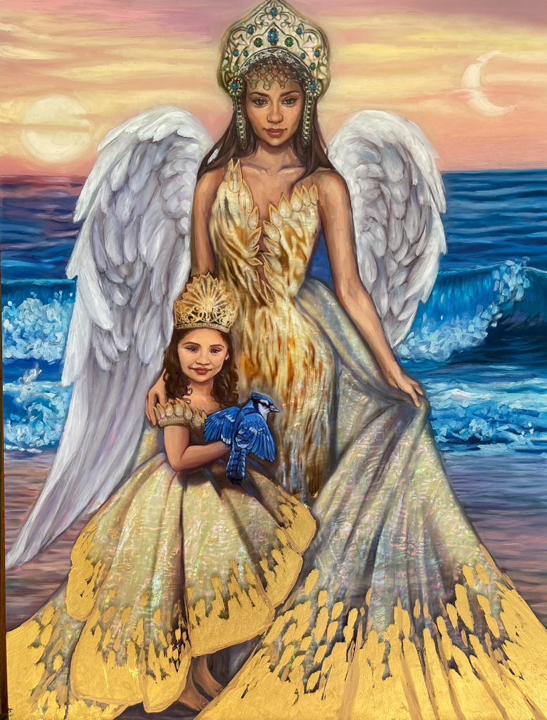 "Guardian Angel" <br/> Original Painting <br/> in Private Collection <br/> at Litchfield, Connecticut
