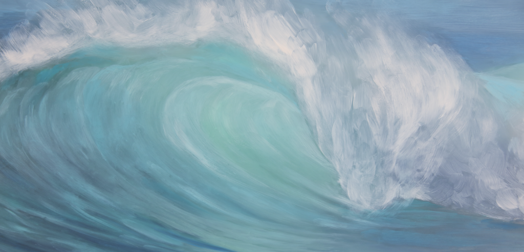 "Ocean Glisten" <br/> Original Painting <br/> in Private Collection <br/> at Spring, Texas