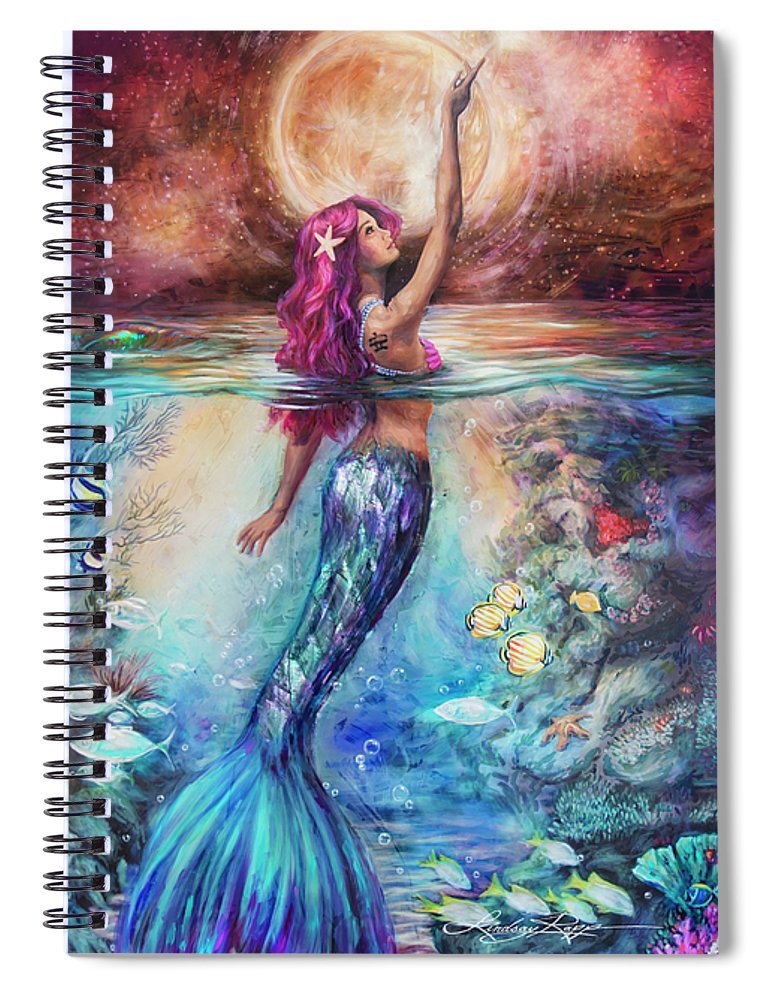 "Moonlit Siren" Spiral Notebook
