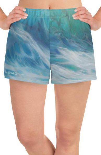 "Summer Wave" Athletic Shorts
